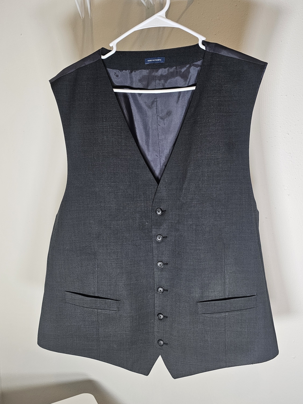 Men's Black Formal Vest - Classic Button Front Size Xxl